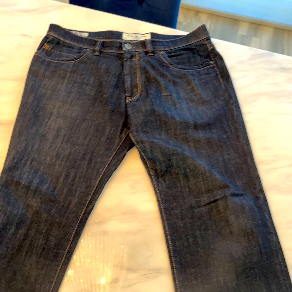 Men’s dark blue straight jeans